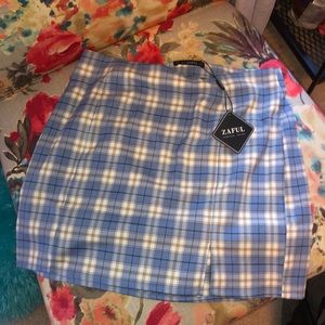 Plaid zaful skirt! Brand new never worn! Size XL